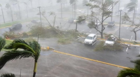 Hurricane maria hits part of Dominica Republic